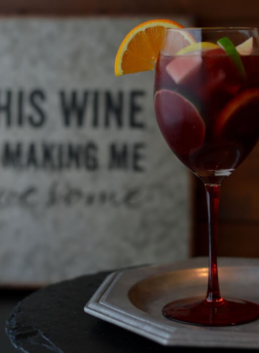 Red Wine Sangria with Brandy Linger